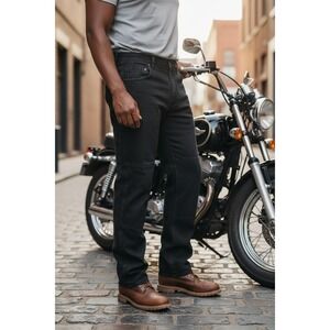 Sliders Kevlar Lined Black Motorcycle Riding Jeans Mens 40x32  READ MEASUREMENTS